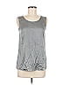 Peserico Silver Sleeveless Silk Top Size 6 (42) - photo 1