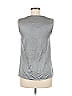 Peserico Silver Sleeveless Silk Top Size 6 (42) - photo 2