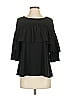 Kensie Black 3/4 Sleeve Blouse Size S - photo 1