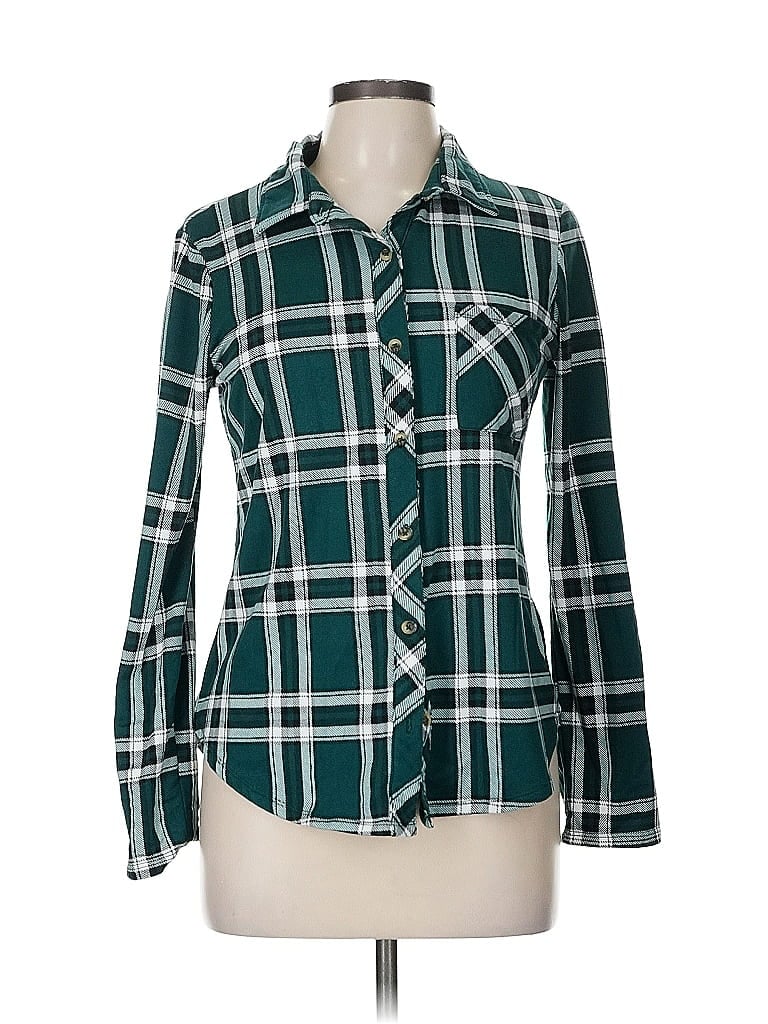 NO COMMENT Pre-owned Long Sleeve Blouse In Green