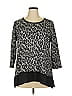 Ruby Rd. Gray 3/4 Sleeve T-Shirt Size XL - photo 1