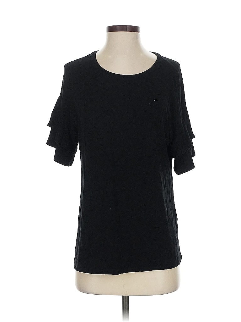 Pre-owned H By Halston Short Sleeve T-shirt In Black