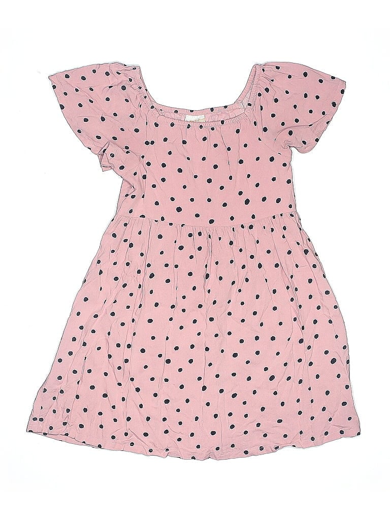 Jumping Beans 100% Rayon Polka Dots Pink Dress Size 6 - photo 1