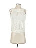 Theory 100% Silk Solid Ivory Sleeveless Silk Top Size P (petite) - photo 1
