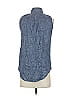 Theory Solid Blue Sleeveless Button-Down Shirt Size P (petite) - photo 2