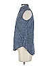Theory Solid Blue Sleeveless Button-Down Shirt Size P (petite) - photo 4