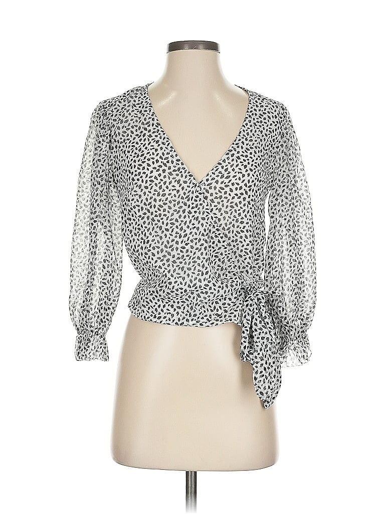 Pre-owned Abercrombie & Fitch 3/4 Sleeve Blouse In Silver