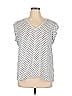 DR2 100% Polyester White Short Sleeve Blouse Size XL - photo 1