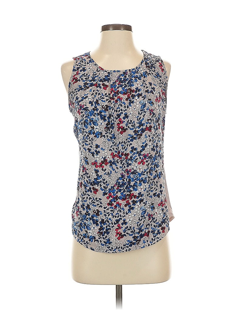 Pre-owned Ann Taylor Factory Sleeveless Blouse In Blue