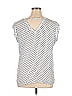 DR2 100% Polyester White Short Sleeve Blouse Size XL - photo 3