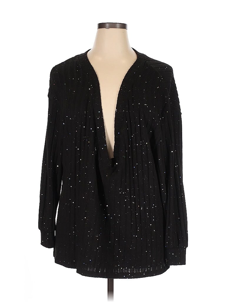 Pre-owned Shein Curve Long Sleeve Blouse In Black