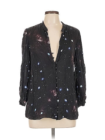 Parker Long Sleeve Silk Top (view 1)