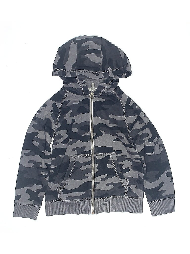 Pre-owned Carter's Kids' Zip Up Hoodie In Gray