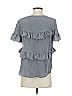 HD in Paris 100% Silk Gray Short Sleeve Top Size M - photo 3