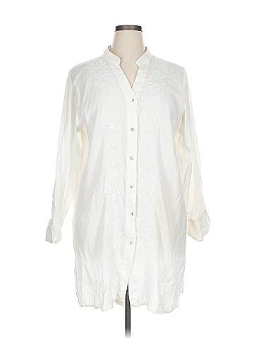 CZ Cover-Ups 3/4 Sleeve Button-Down Shirt (view 1)