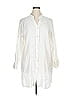 CZ Cover-Ups 100% Cotton Ivory White 3/4 Sleeve Button-Down Shirt Size 1X - photo 1