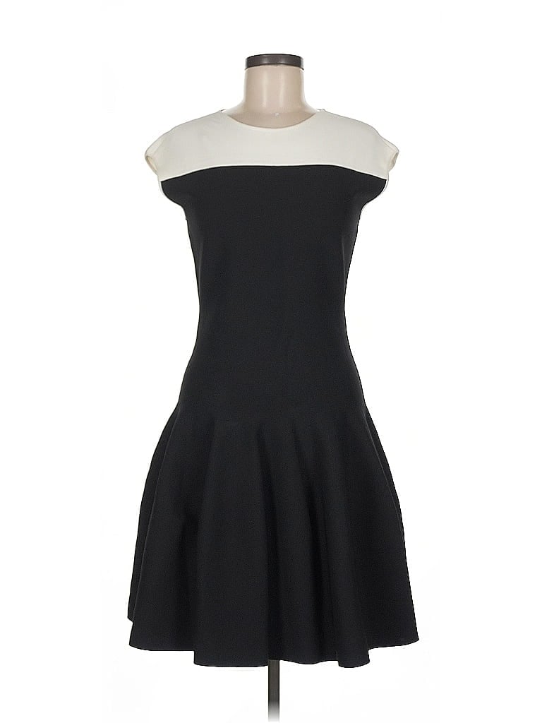 Armani Collezioni Color Block Black Cocktail Dress Size 6 - photo 1