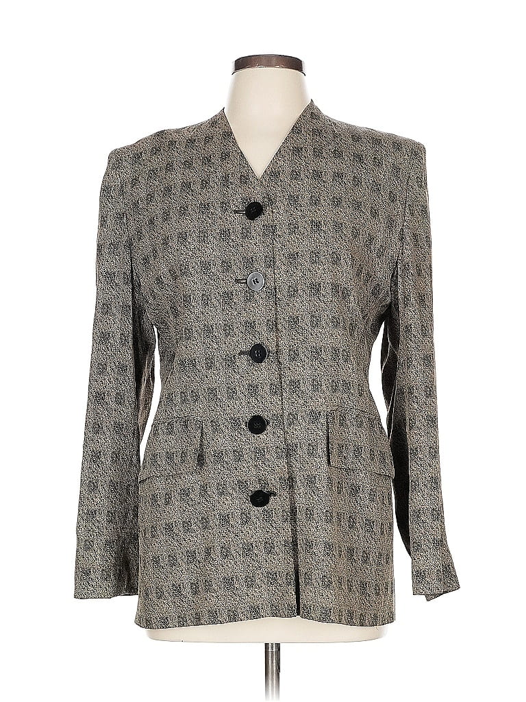 Pre-owned Assorted Brands Blazer Jacket In Brown