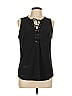 White House Black Market Black Sleeveless Blouse Size L - photo 1