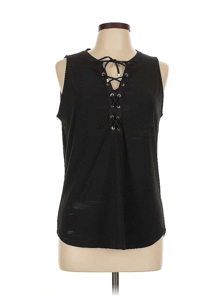 White House Black Market Black Sleeveless Blouse Size L - photo 1