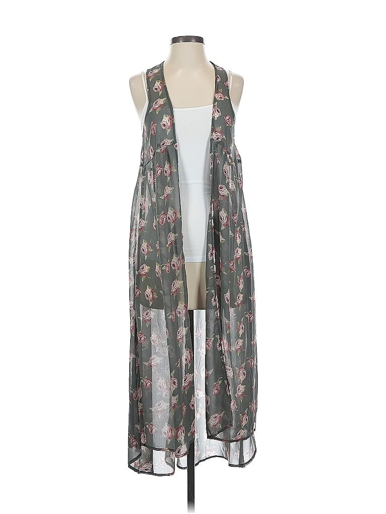 Pre-owned Assorted Brands Kimono In Gray