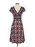 London Times Paisley Burgundy Casual Dress Size 4 - photo 2