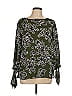 Nine West 100% Polyester Green 3/4 Sleeve Blouse Size L - photo 1