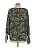 Nine West 100% Polyester Green 3/4 Sleeve Blouse Size L - photo 3