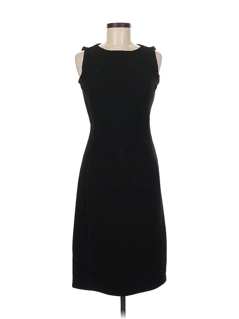 Armani Collezioni Solid Black Cocktail Dress Size 6 - photo 1