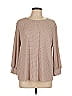 Adrianna Papell Tan 3/4 Sleeve Blouse Size L - photo 1