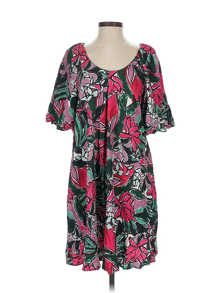 Corey Lynn Calter 100% Rayon Paisley Pink Green Casual Dress Size S - photo 1