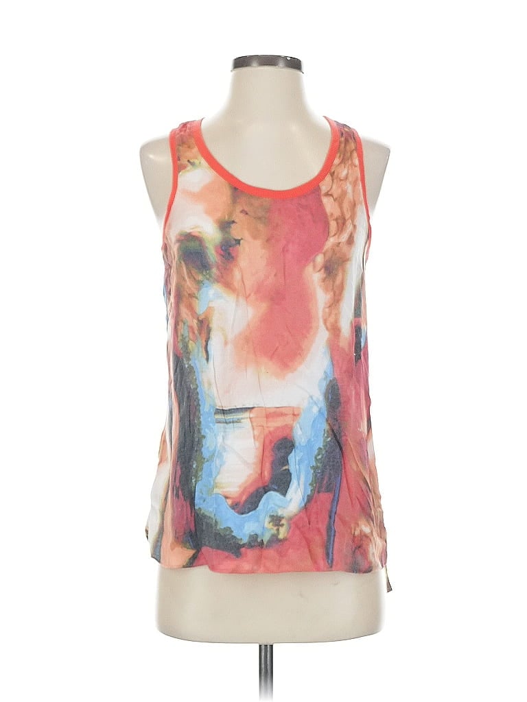 SIMPLY VERA VERA WANG Pre-owned Sleeveless Top Orange Scoop Neck Tops