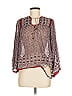 Assorted Brands 100% Cotton Burgundy Long Sleeve Blouse Size M - photo 1
