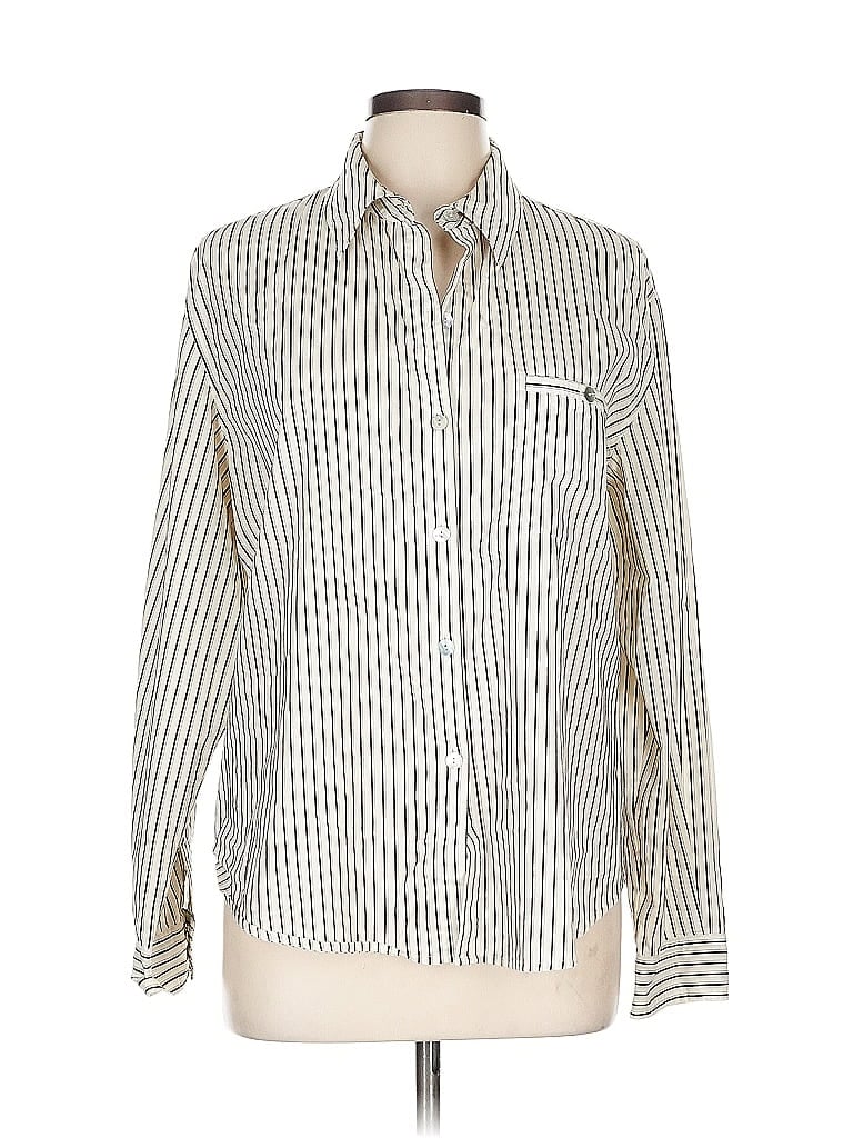 Click to view more detailed imagery on our partner's website Pre-owned Chico's Long Sleeve Button Down Shirt In White