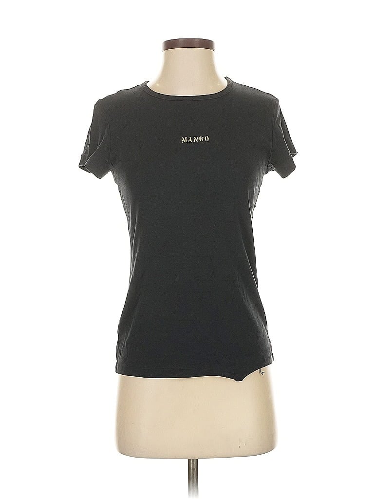 Pre-owned Mango Short Sleeve T-shirt In Black