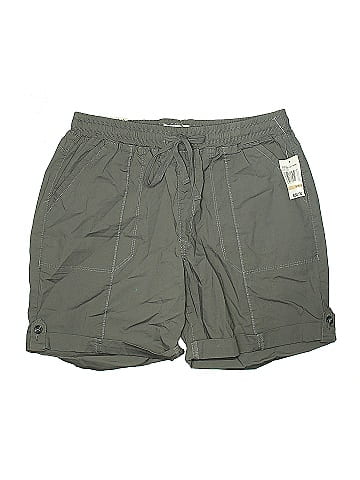 Curve Appeal Khaki Shorts (view 1)