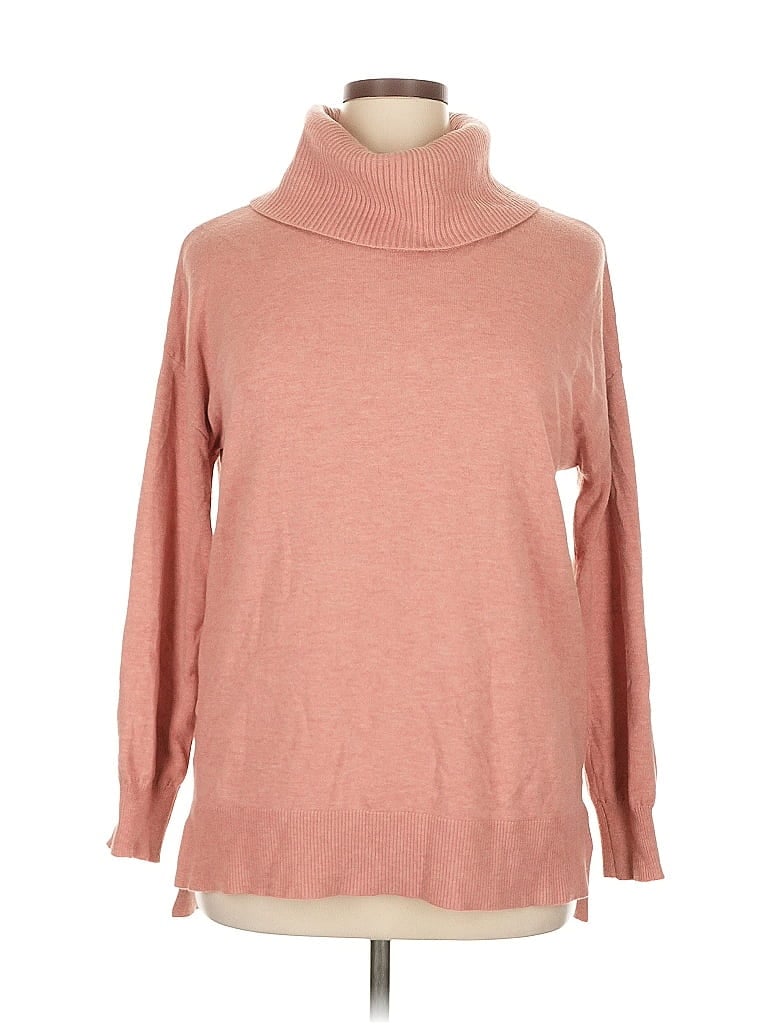 Ann Taylor LOFT Pink Turtleneck Sweater Size XL - photo 1