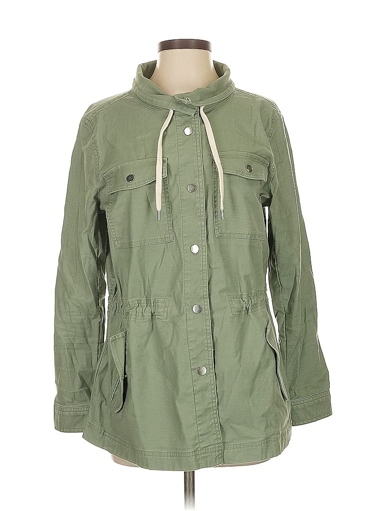 Pre-owned Ann Taylor Loft Jacket In Green