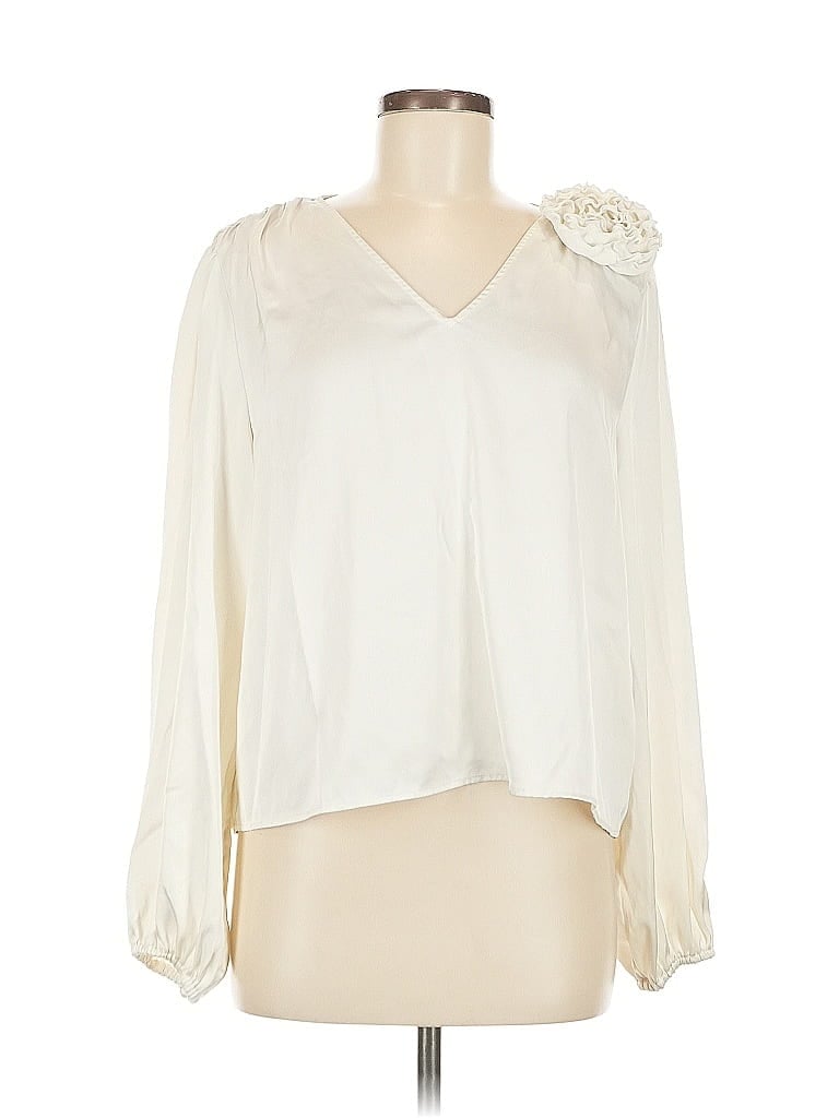 RACHEL ZOE Pre-owned Long Sleeve Blouse In White