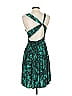 Moda International Tropical Teal Cocktail Dress Size S - photo 3