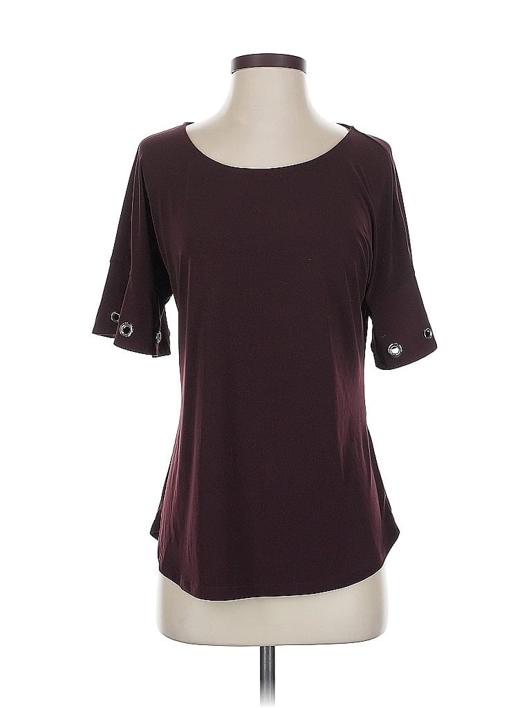 7th Avenue Design Studio New York & Company Burgundy Short Sleeve Top Size S - photo 1