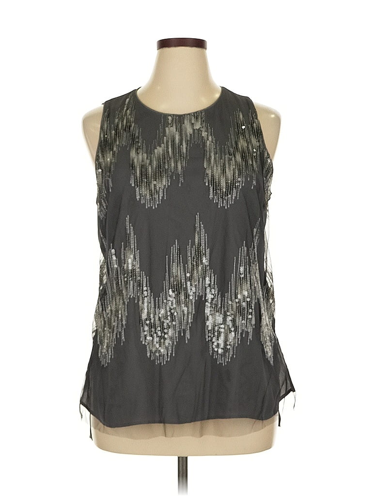 Pre-owned Mossimo Sleeveless Blouse In Gray