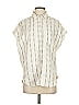 Madewell Stripes Ivory Sleeveless Button-Down Shirt Size XXS - photo 1