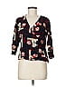 Doncaster Collection 100% Silk Black 3/4 Sleeve Silk Top Size 8 - photo 1