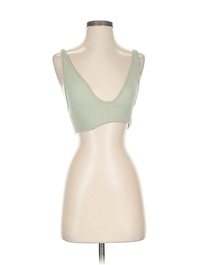 Pre-owned Out From Under Tank Top Green Strapless Neckline Tops