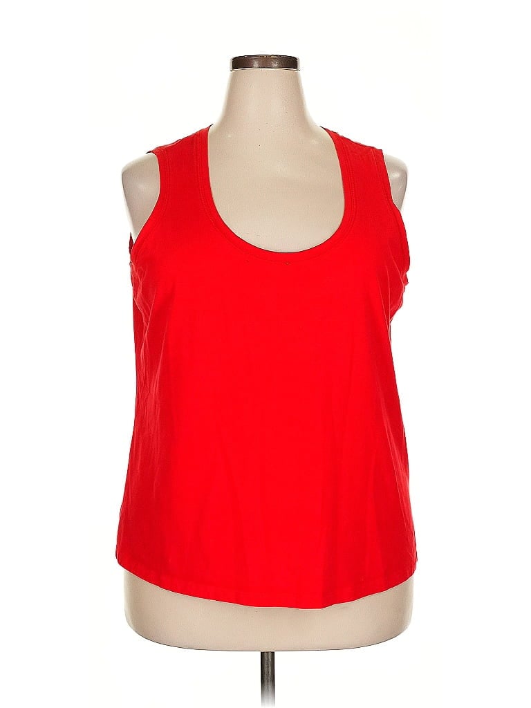 Pre-owned Caslon Tank Top Red Halter Neckline Tops