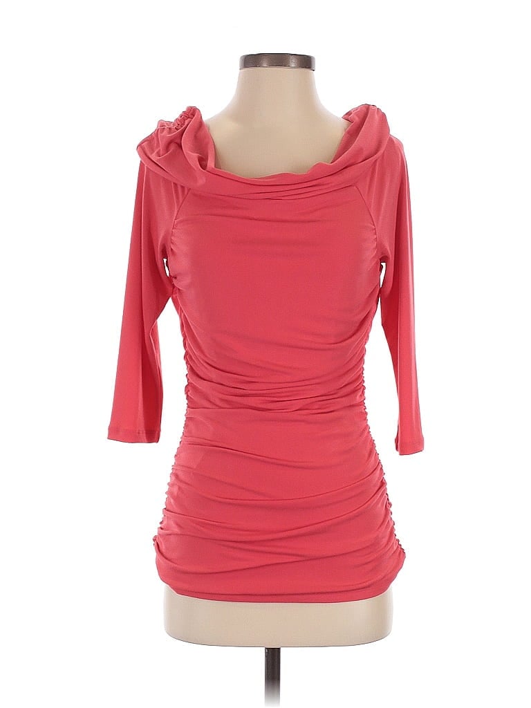 Pre-owned Ann Taylor 3/4 Sleeve Top Pink Cowl Neck Tops