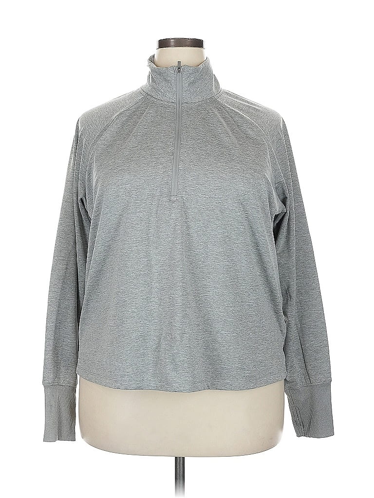 Pre-owned Danskin Long Sleeve Turtleneck In Gray