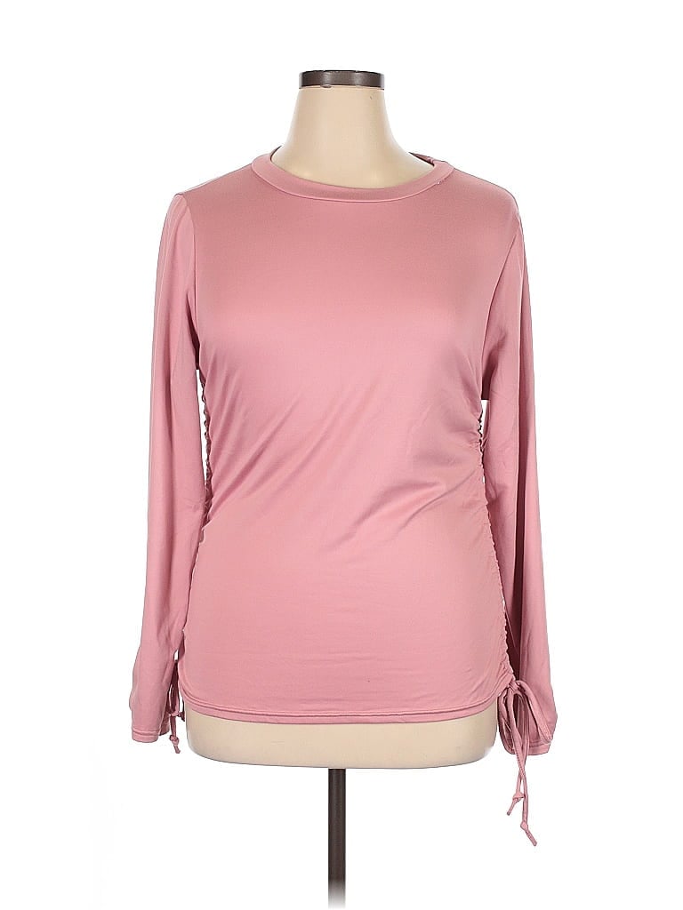 Pre-owned Assorted Brands Long Sleeve T-shirt In Pink