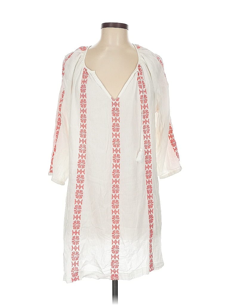 Pre-owned Hinge Casual Dress In White